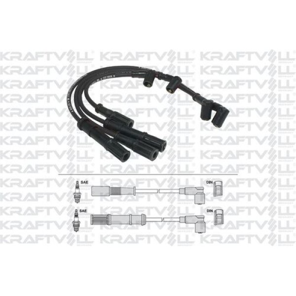 KRAFTVOLL 5070210 Buji Kablosu Doblo-Palio-Panda-Punto-Sıena 1,2 8V 97- (Silikon Kablo) 