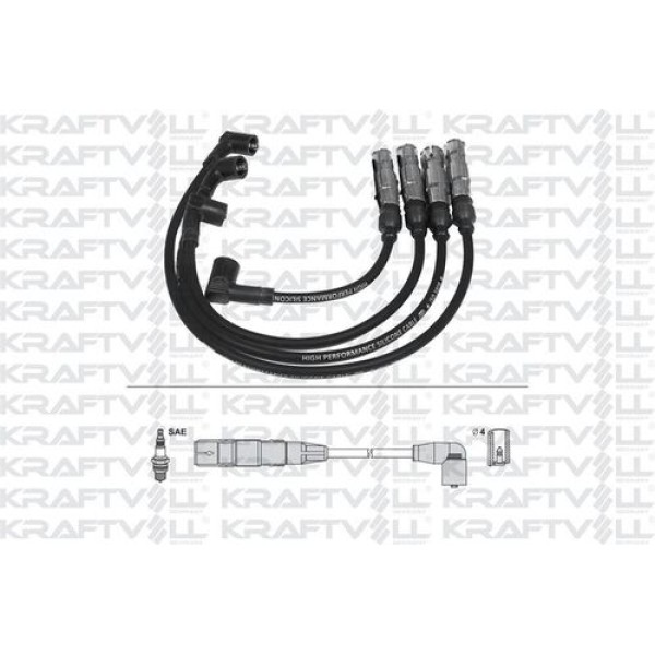 KRAFTVOLL 5070220 Buji Kablosu Bora-Octavia 1,6/2,0 98- -(Akl,Apf,Azh) Golf IV-Polo Classıc 1,6/2,0