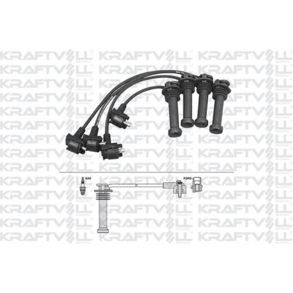KRAFTVOLL 5070231 Buji Kablosu Escort Clx Escort 90-01 Mondeo I / II 92-00 1,6 16V / 1,8 16V Fiesta 