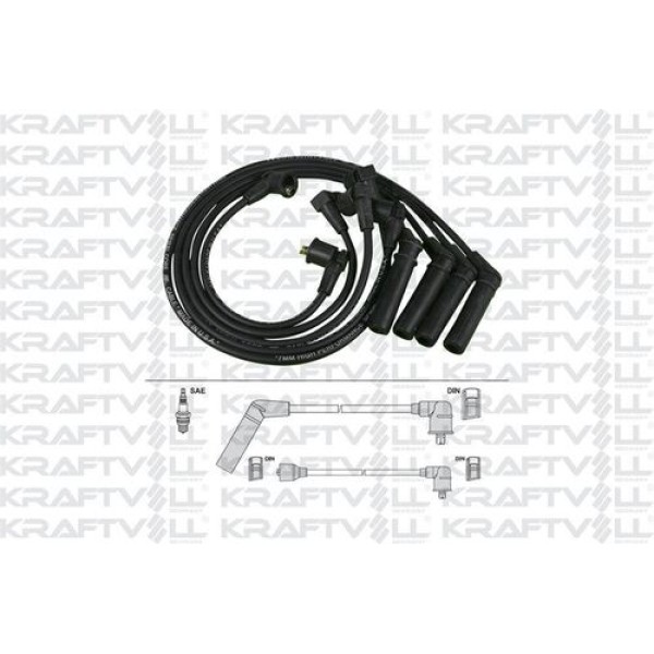 KRAFTVOLL 5070239 Buji-Bobin Kablosu Hyundai Excel 1.3-1.5 1990-1994 (Silikon Kablo)