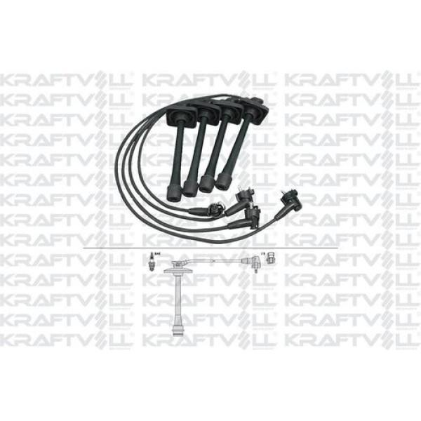 KRAFTVOLL 5070240 Buji Kablosu Toyota Avensis-Carına 2.0I 16V St 191 (3S Fe) 92-97 (Silikon Kablo) 