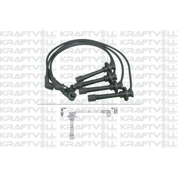 KRAFTVOLL 5070244 Buji Kablosu Toyota Corolla 1.6 Karbüratörlu 88-92 Carına II At171-Celıcıa At180 ( 