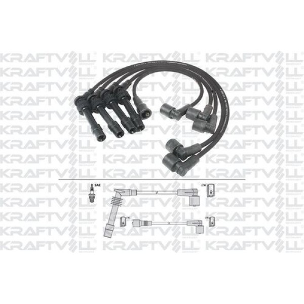 KRAFTVOLL 5070250 Buji Kablosu Astra F-Corsa 1,4 8V 98-05 (Silikon Kablo) 