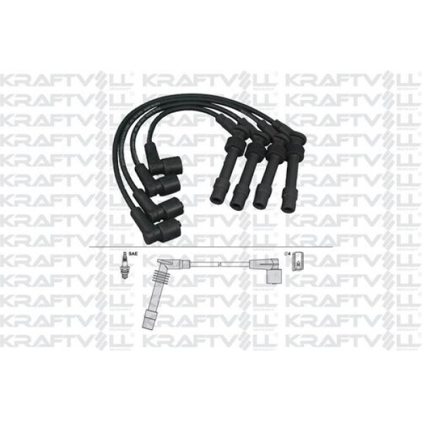 KRAFTVOLL 5070253 Buji Kablosu Astra F-Combo-Vectra A-Vectra B 1,4/1,6 8V 92-01 (Silikon Kablo)