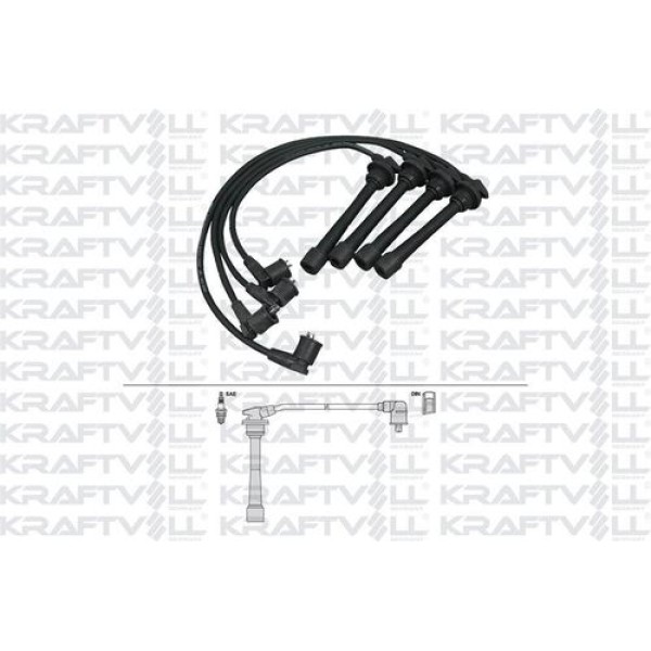KRAFTVOLL 5070275 Buji Kablosu Hyundai Elantra 1.6I - 1.8I -2.0I 16V 95-00 (Silikon Kablo)