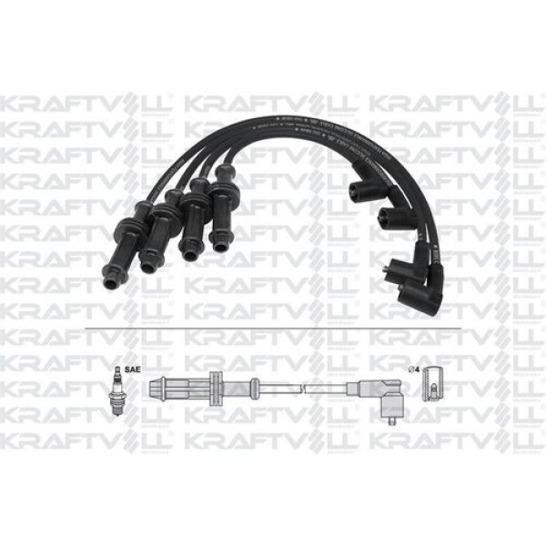 KRAFTVOLL 5070299 Buji Kablo Seti Peugeot 106 306 Partner 1,4I Xsara 1,4I 1,6I Saxo 1,1I 1,2I 1,4I 1