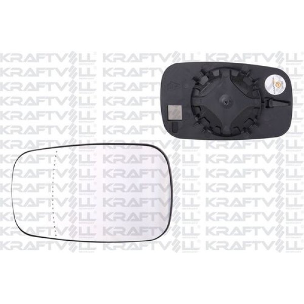 KRAFTVOLL 9080117 Dış Dikiz Ayna Camı Mekanik Asferik Camlı Sağ-Sol CLIO III-Megane II-Scenic II