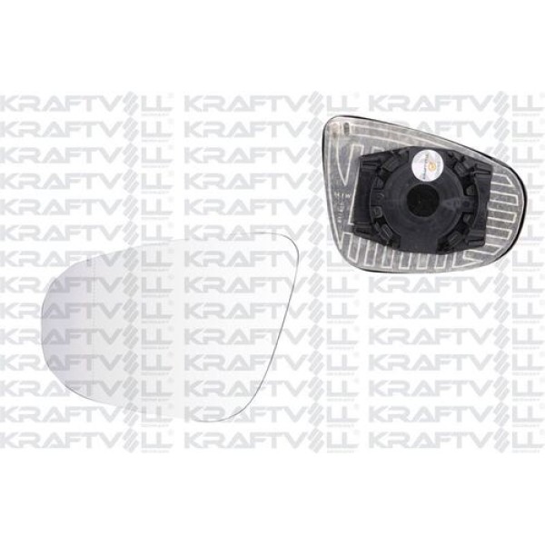 KRAFTVOLL 9080167 Dış Dikiz Ayna Camı Elektrikli Isıtmalı Sol Asferik Camlı Golf VI (09-13) 