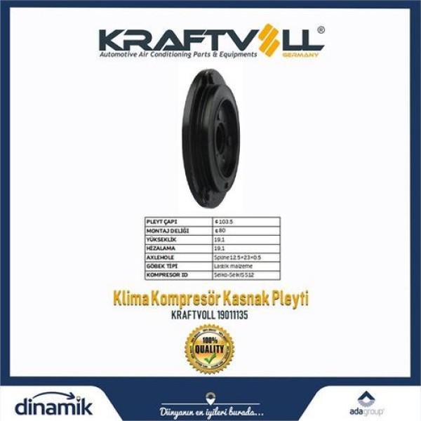 KRAFTVOLL 19011135 Klima Kompresör Gobegı Bmw E36/E39/E46