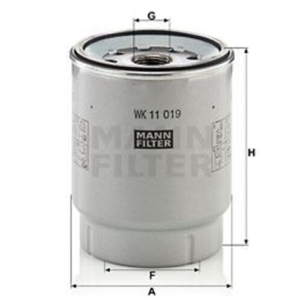 MANN WK11019Z YAKIT FILTRESI (MAZOT) RENAULT T SERI VOLVO FH II FH 13 420 460 500 540 FM FMII 