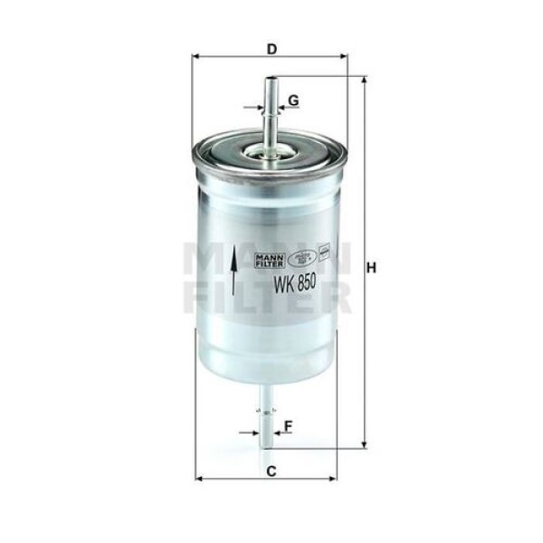 MANN WK850 VOLVO YAKIT FILTRESI-S 40 I 1.6.S40 I 1.8.- 2.0-I T4 1.9 T4 2.0 S59 