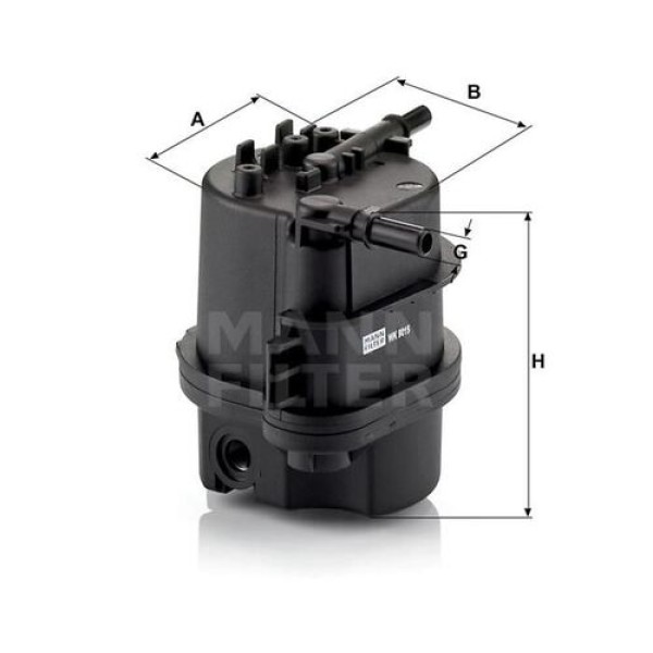 MANN WK9015X Mazot Filtresi 107 206 207 307 Bipper / C1 C2 C3 C4 Nemo / Fiesta Fusion 1.4 HDI 1.4 TD 