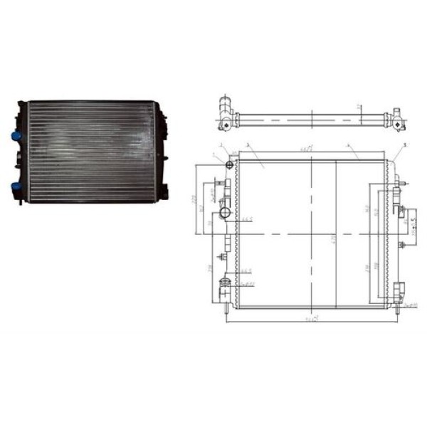MGA 80449 Su Radyatörü Mekanik Renault Kangoo 1.5DCI K9K 03-