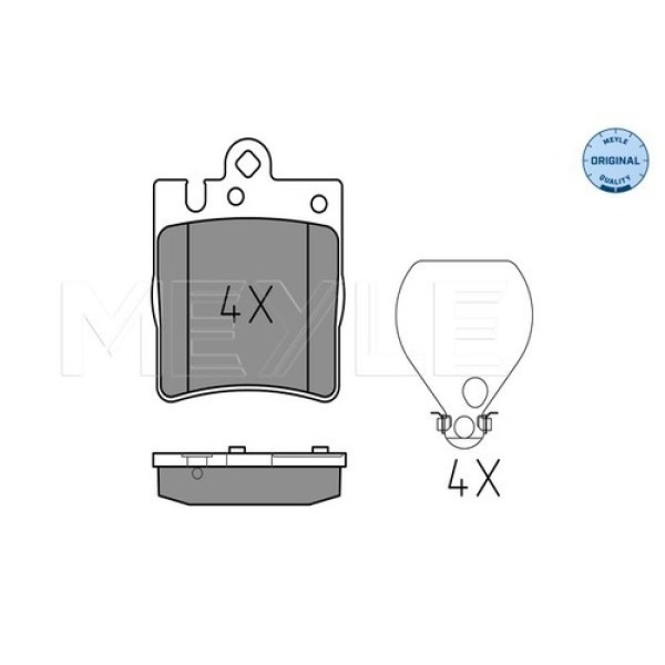 MEYLE 0252189915 FREN BALATASI ARKA KOMP MERCEDES 