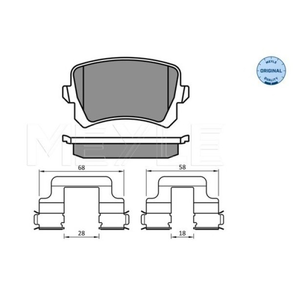 MEYLE 0252448317 FREN BALATASI ARKA-FISSIZ BLF-BLR-BKP-CAXA-CAVA-CBA VW 