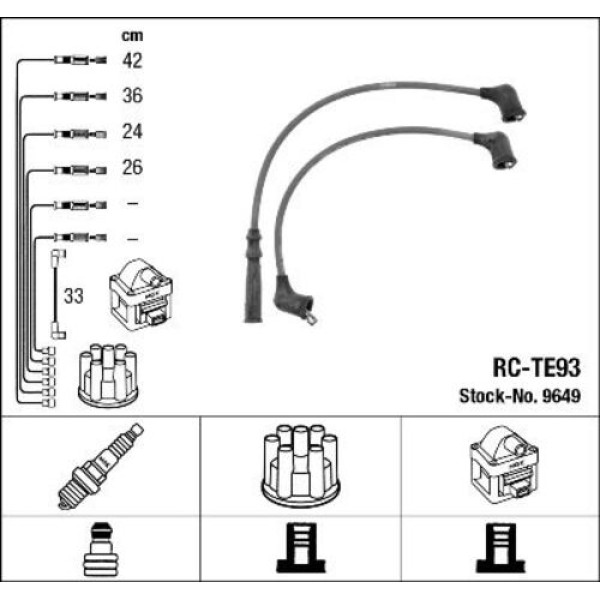 NGK 9649 RC-TE93 ATESLEME KABLOSU 