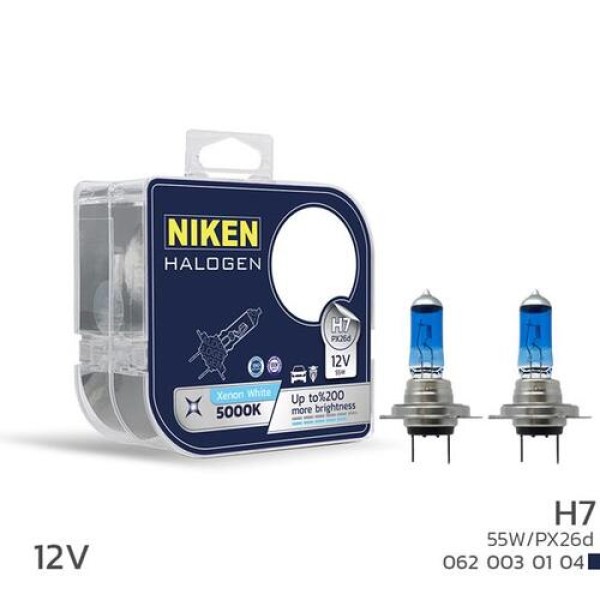 NIKEN 0620030104 NIKEN 12V H7 55W BEYAZ ISIK AMPUL PX26D 5000K 