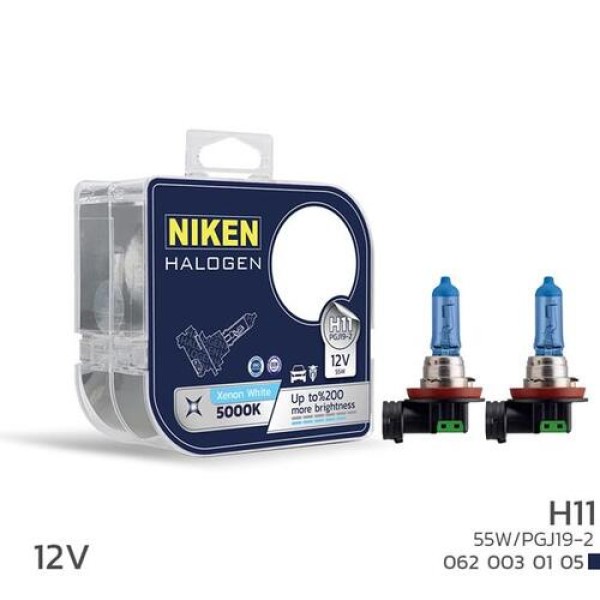 NIKEN 0620030105 NIKEN 12V H11 55W BEYAZ ISIK AMPUL PG319-2 5000K 
