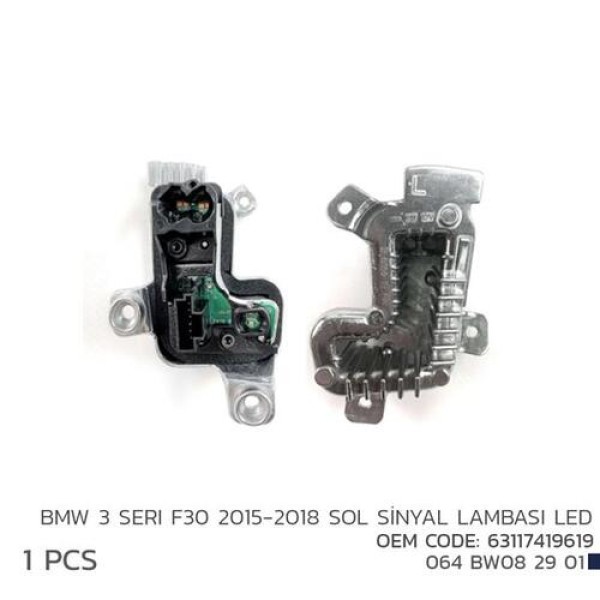 NIKEN 064BW082901 BMW 3 F30 2015-2018 SOL SINYL LED MODL 63117419619 