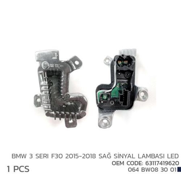 NIKEN 064BW083001 BMW 3 F30 2015-2018 SAG SINYL LED MODL 63117419620 