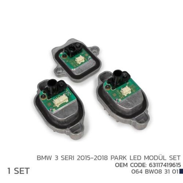 NIKEN 064BW083101 BMW 3 2015-2018 PARK LED MODUL SET 63117419615 