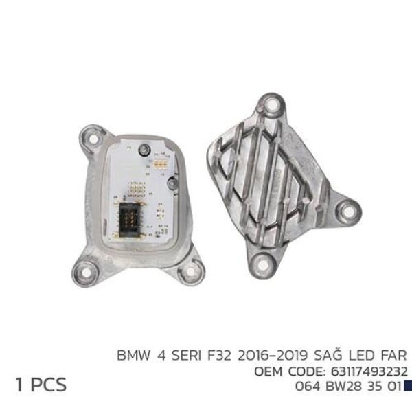 NIKEN 064BW283501 BMW 4 SERI F32 2016-2019 SAG LED MODUL 63117493232 