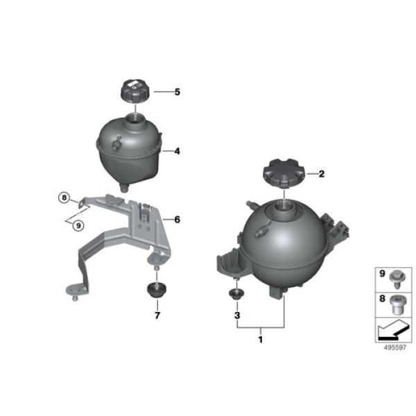 NRF 454088 RADYATOR YEDEK SU DEPOSU BMW B46 B47 B48 G01 G08 F97 G02 F97 