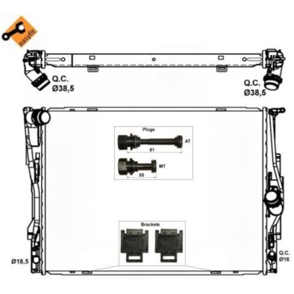 NRF 53474 MOTOR SU RADYATORU BMW E81 E82 E87 E88 E90 E92 E93 E83 