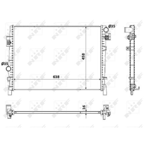 NRF 53901 MOTOR RADYATORU FIAT FREEMONT 11>16 DODGE JOURNEY 08> 2.0 CRD 