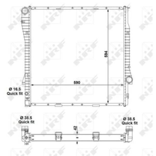 NRF 55328 MOTOR SU RADYATORU BMW M62 N62 M57N E53 03>05 