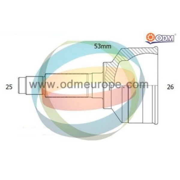 ODM 2A9500062 AKS KAFASI CONNECT 02-13 1.8 TDCI 90HP ON DIS (25X26X53.3) SAG-SOL 