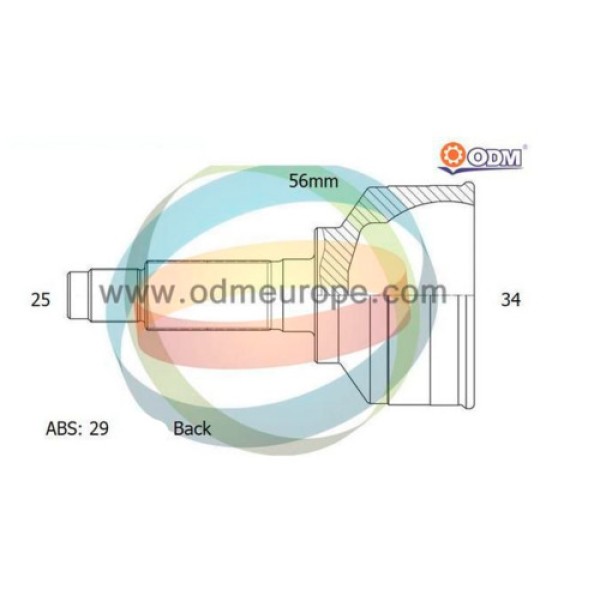 ODM CT11016A2 AKS KAFASI PARTNER BERLINGO XSARA 96-05 1.8-1.9D DIS-ABSLI (25X56X34) 