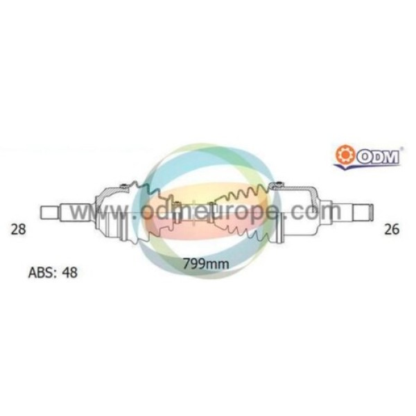 ODM FD88078A AKS SOL TRANSIT 2.0DI 16V 2000-2006 MT A:28 C:795 B:26 