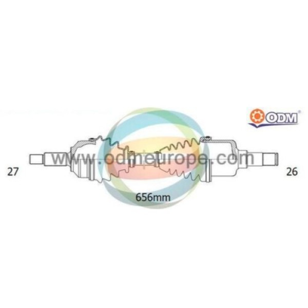 ODM FD88684 ON AKS KOMPLE KUGA I 08-13 2.0 16V TDCI MT SOL (27X656X26) 