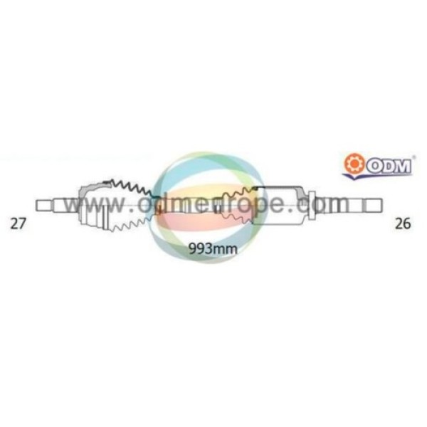 ODM FD88685 AKS SAG KUGA I 2.0 16V TDCI 2008-2013 MT A:27 C:993 B:26 