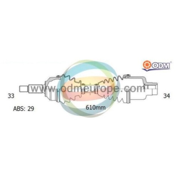 ODM OP88534A AKS SAG COMBO 1.7 16V CDTI 2004- MT A:33 C:618 B:34 