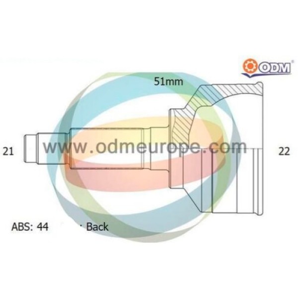 ODM RN11065A AKS KAFASI MEGANE 96-03 1.4 1.6 1.9D 8V 16V ABSLI ON DIS (21X32X57 44 DIS) SAG-SOL 