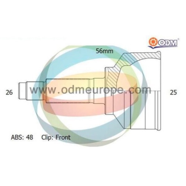 ODM VO11001A AKS KAFASI VOLVO C70-S70-850 DIS ABSLI (26×25×56 48T) SAG-SOL 