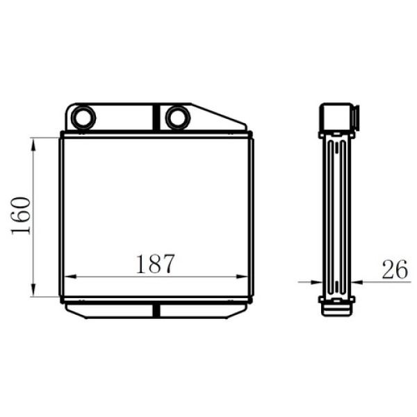 ORIS KFI023026 KALORIFER RADYATORU CORSA D 06 CORSA E 14 ADAM 14 MITO-DOBLO III-LINEA-FIORINO-PRATICO- GRANDE PUNTO 1.2-1.3-1.4 BORUSUZ TIP 