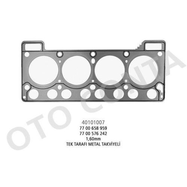 OTO CONTA 40101007 SILINDIR KAPAK CONTASI R12 1.3 LPGLI CELIK 