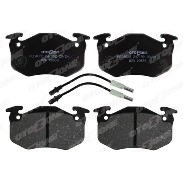 OTOZONE FDO4028 ON DISK FREN BALATASI PEUGEOT 205 1.0/1.1/1.4 02/83 - 07/87-305 1.5/1.5D/1.6/1.8D/1.9D 11/82-12/88 