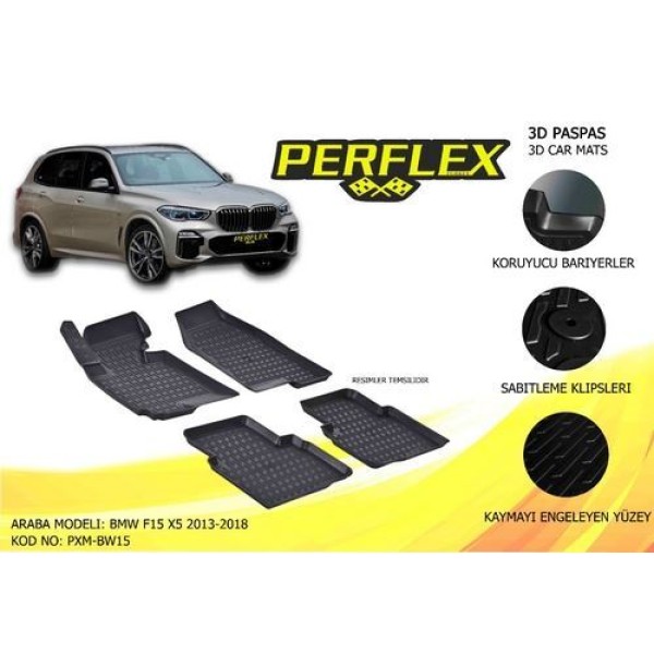PERFLEX BW15 PASPAS 3D HAVUZLU X-MAT BMW F15 X5 2013-2017 