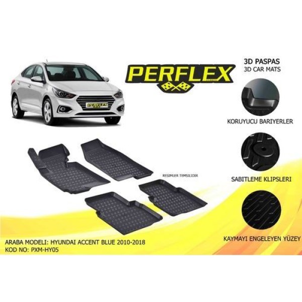 PERFLEX HY05 PASPAS 3D HAVUZLU X-MAT ACCENT BLUE 2010-2017 