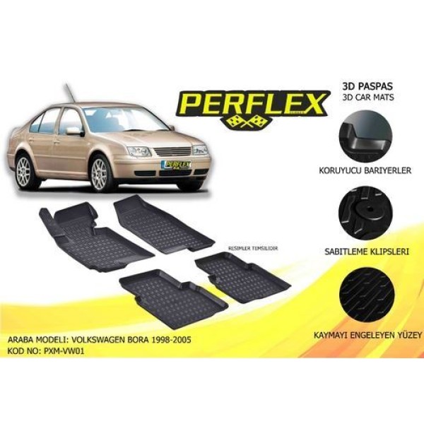 PERFLEX VW01 PASPAS 3D HAVUZLU X-MAT BORA 1998-2004 