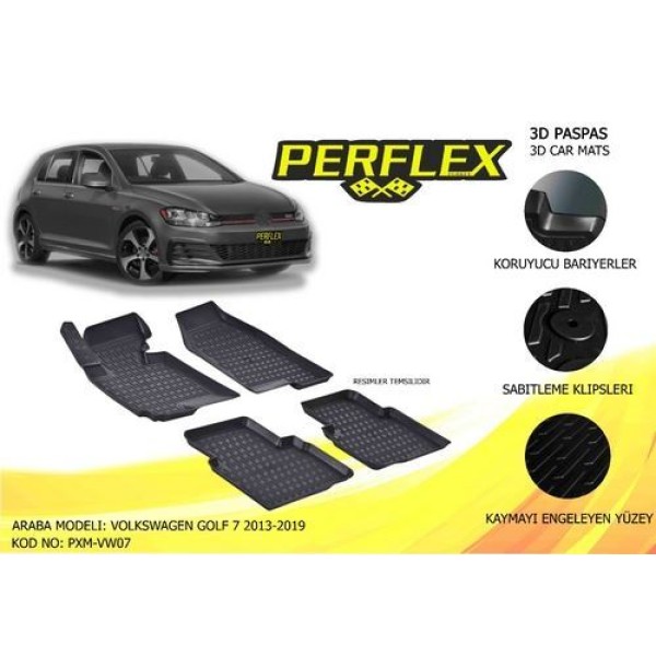 PERFLEX VW07 PASPAS 3D HAVUZLU X-MAT GOLF VII 2013-2018 