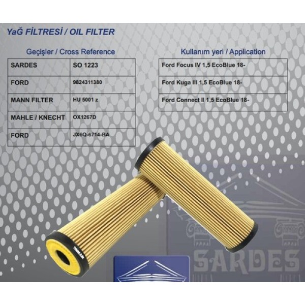 SARDES SO1223 HAVA FILTRESI FORD FOCUS IV 