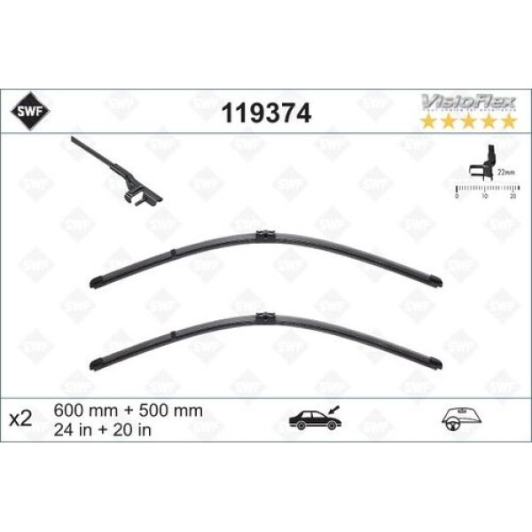SWF 119374 BMW E70-71 SILECEK TAKIM 61610034739 