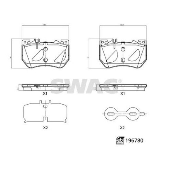 SWAG 33112340 FREN BALATASI ON MERCEDES W206 S206 C236 A236 W214 S214 C254 X254 SPOR TIP 