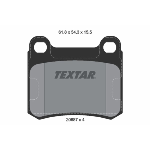 TEXTAR 2068701 FREN BALATASI 124/202 ARKA 