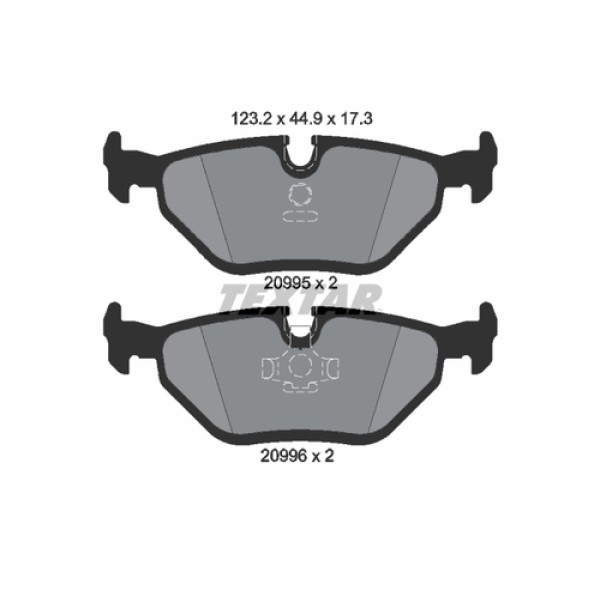 TEXTAR 2099501 FREN BALATASI ARKA BMW E34 BM 90-94 